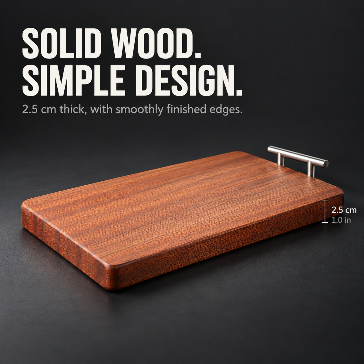 Solid wood Everyday Board with smoothly finished edges